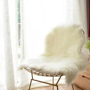 Bedroom-chair-white-sheepskin